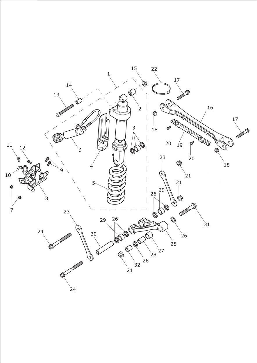 SUSPENSION ARRIERE POUR TROPHY A1 2013