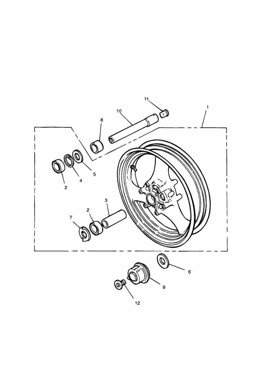 ROUE AVANT POUR TROPHY 1200 1991