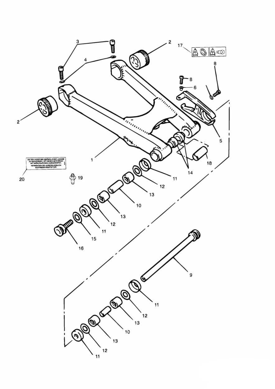 BRAS OSCILLANT 102931 POUR TROPHY 1200 1991