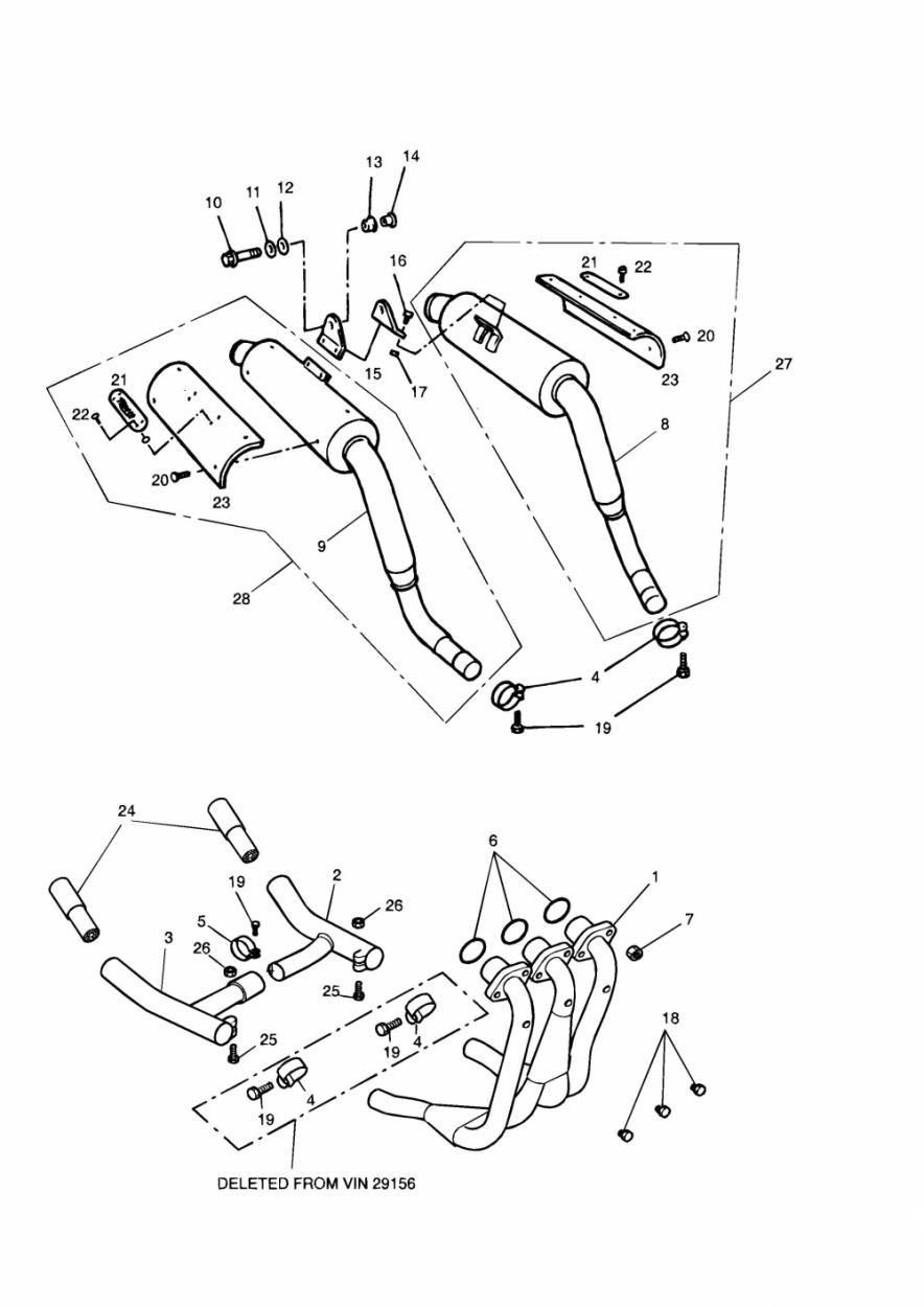 ECHAPPEMENT POUR TIGER 900 CARBU 1993