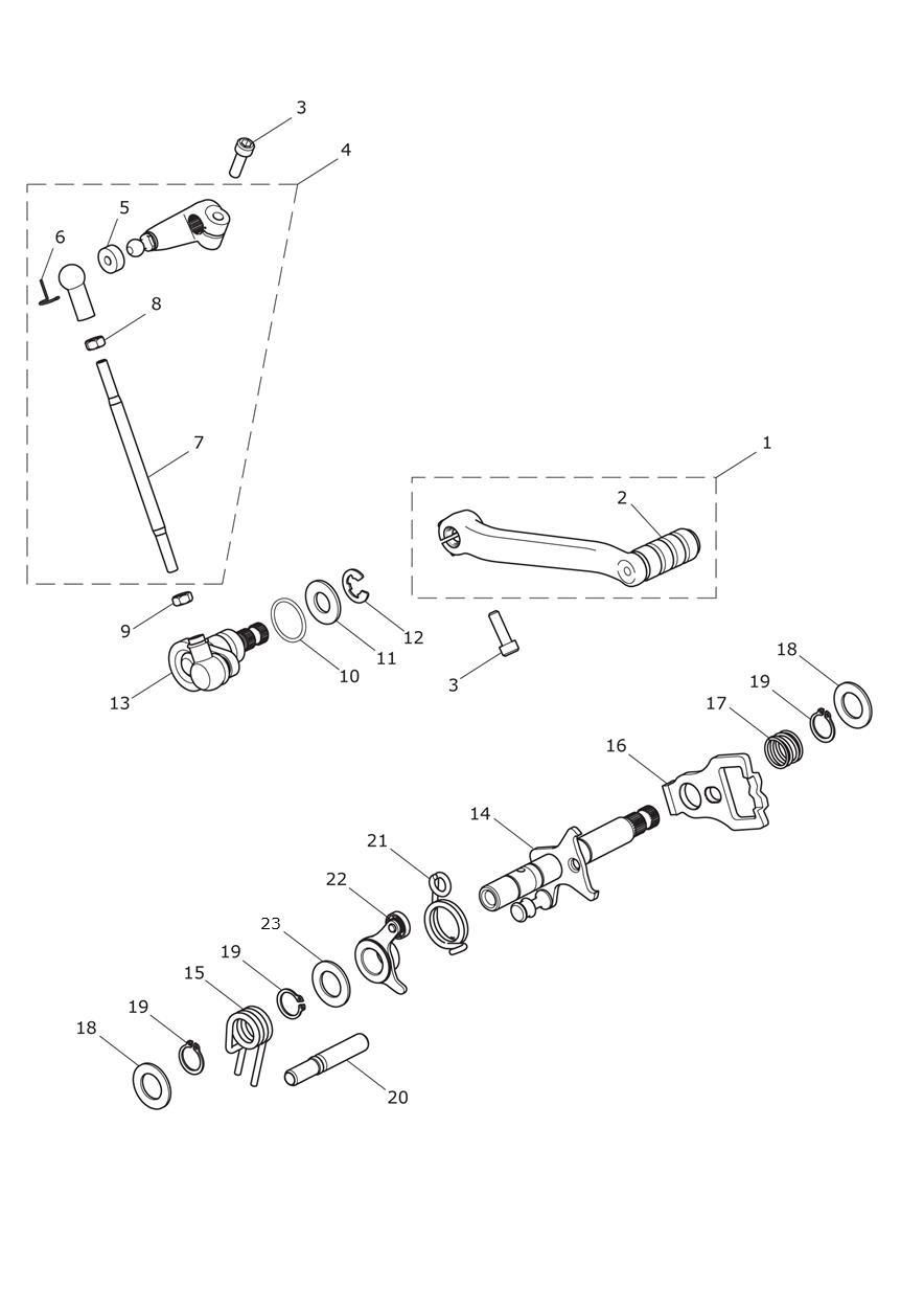 SELECTEURS DE VITESSES POUR TIGER EXPLORER ABS A1 2012