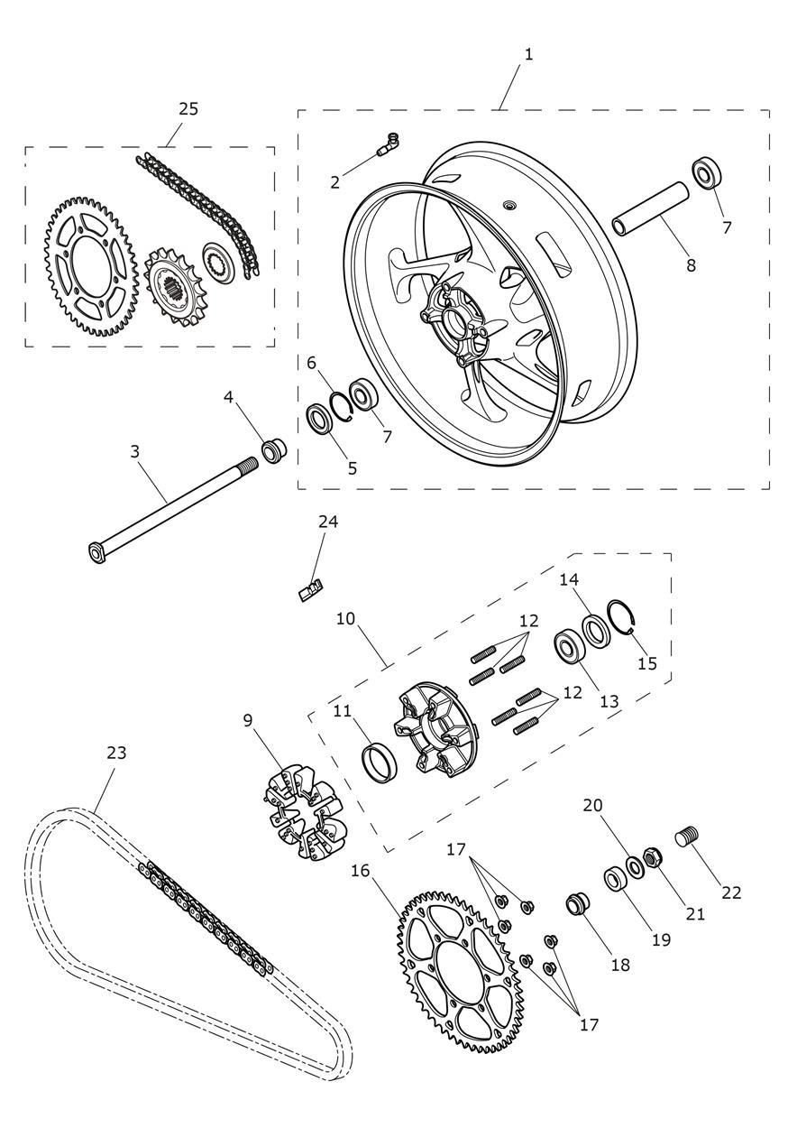 ROUE ARRIERE POUR TIGER SPORT 2022