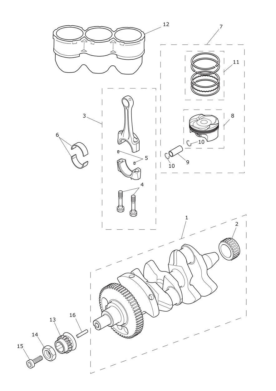 VILEBREQUIN BIELLES PISTONS ET DOUILLES POUR TIGER 850 SPORT 2021