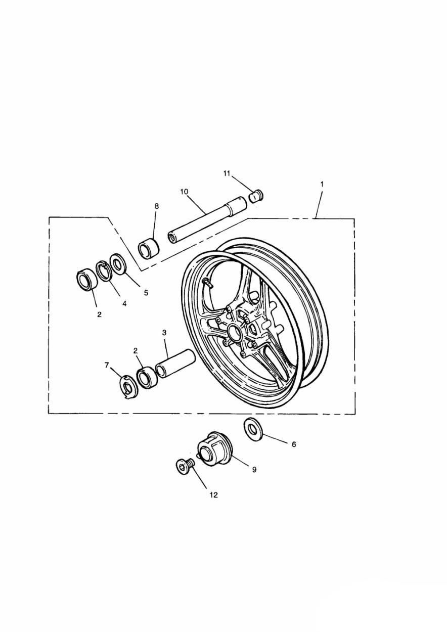 ROUE AVANT POUR TRIDENT 750 1991