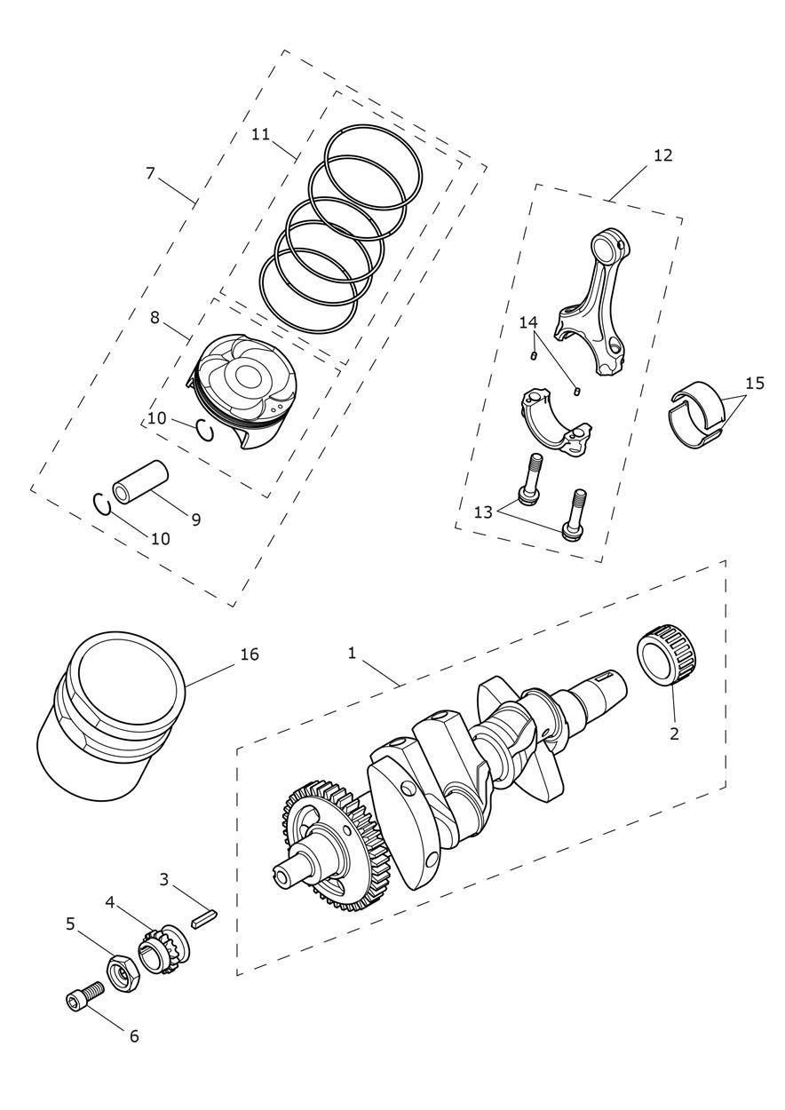 VILEBREQUIN BIELLES ET PISTONS POUR TIGER SPORT LAMS 2025