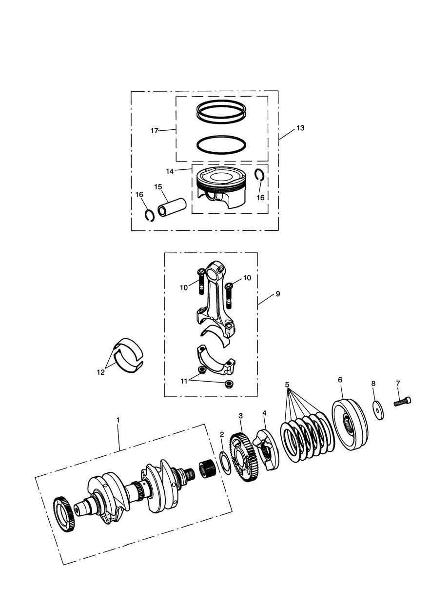 VILEBREQUIN BIELLES ET PISTONS POUR THUNDERBIRD COMMANDER ABS 2014