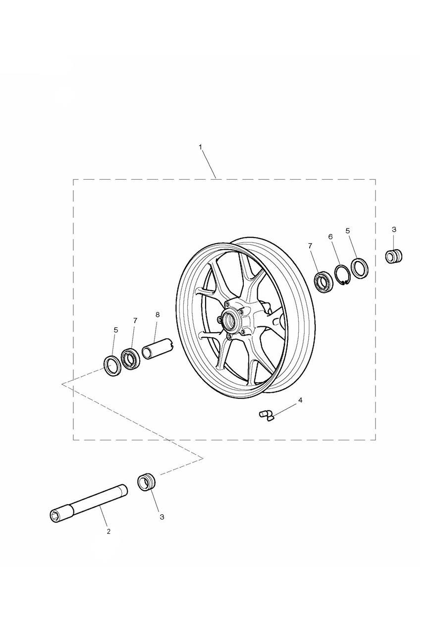 ROUE AVANT POUR TIGER SPORT 2016