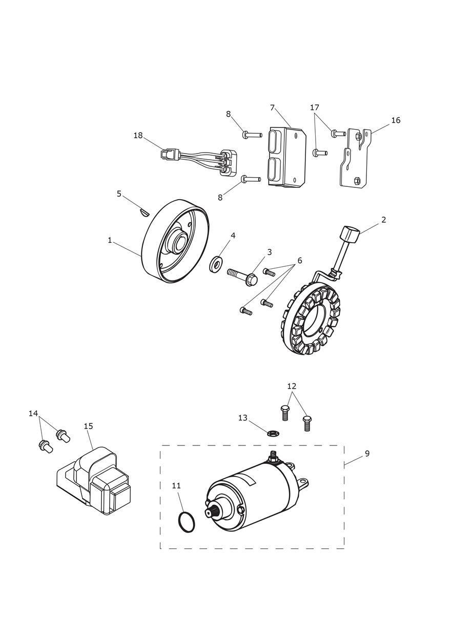 ALTERNATEUR ET DEMARREUR POUR TIGER SPORT ABS A1 2013