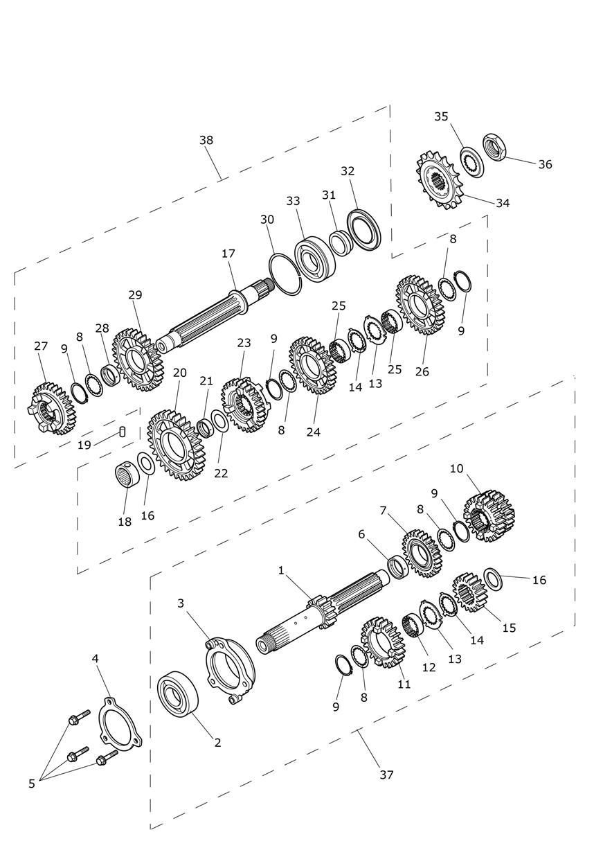 TRANSMISSION POUR TIGER SPORT 800 2025