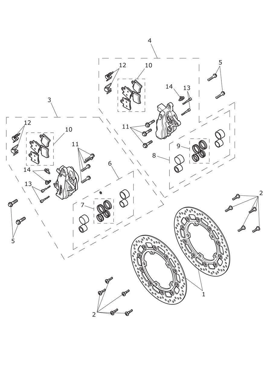 ETRIER DE FREIN AVANT  DISQUES POUR TROPHY A1 2013