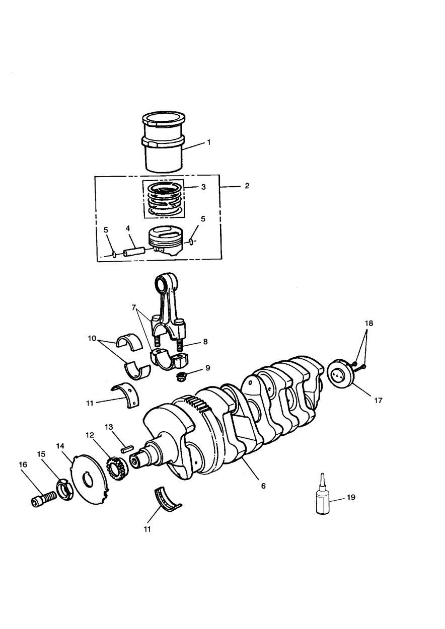 VILEBREQUIN BIELLES PISTONS ET DOUILLES POUR TROPHY 1200 1991