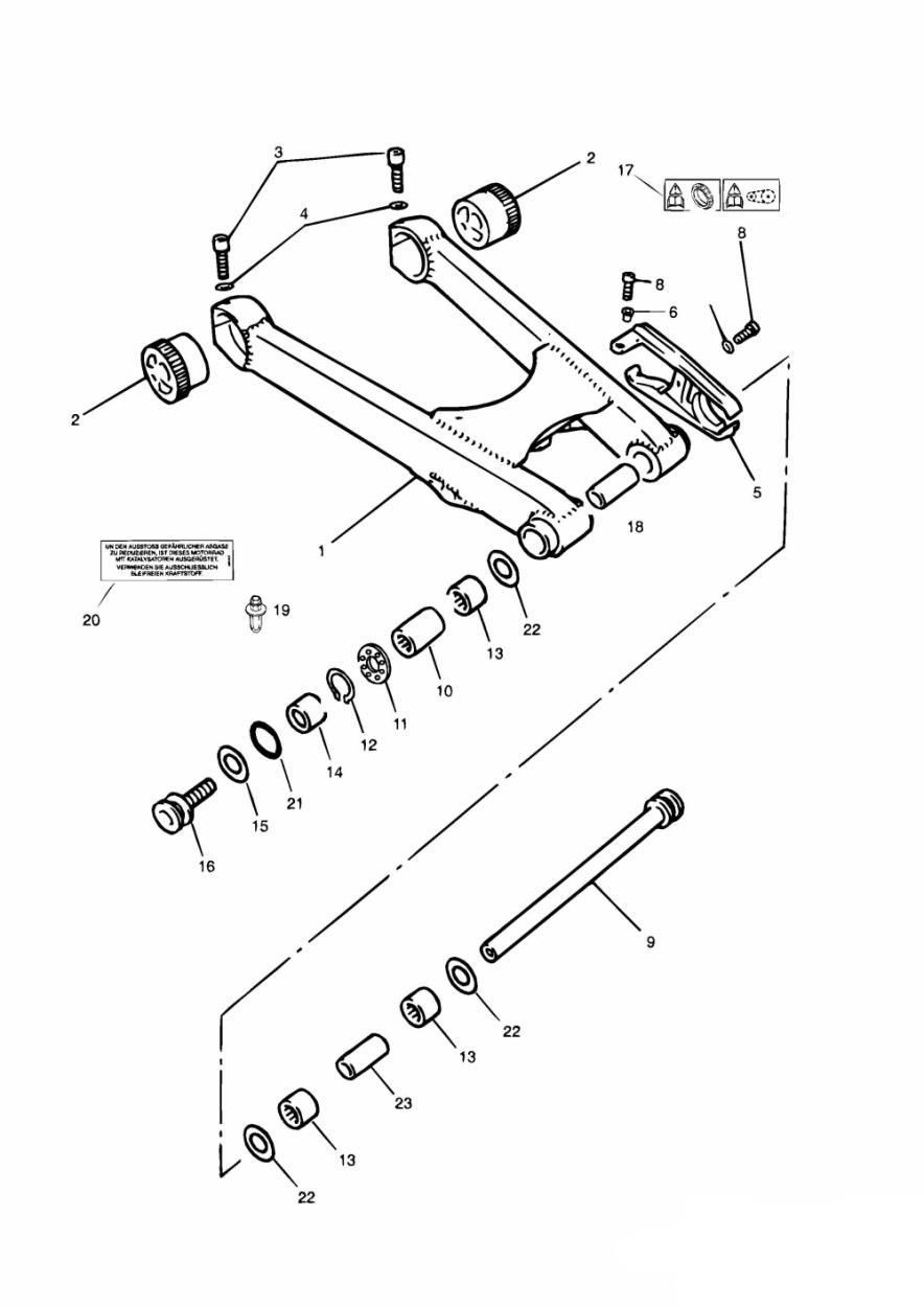 BRAS OSCILLANT 102932 POUR TROPHY 1200 1991