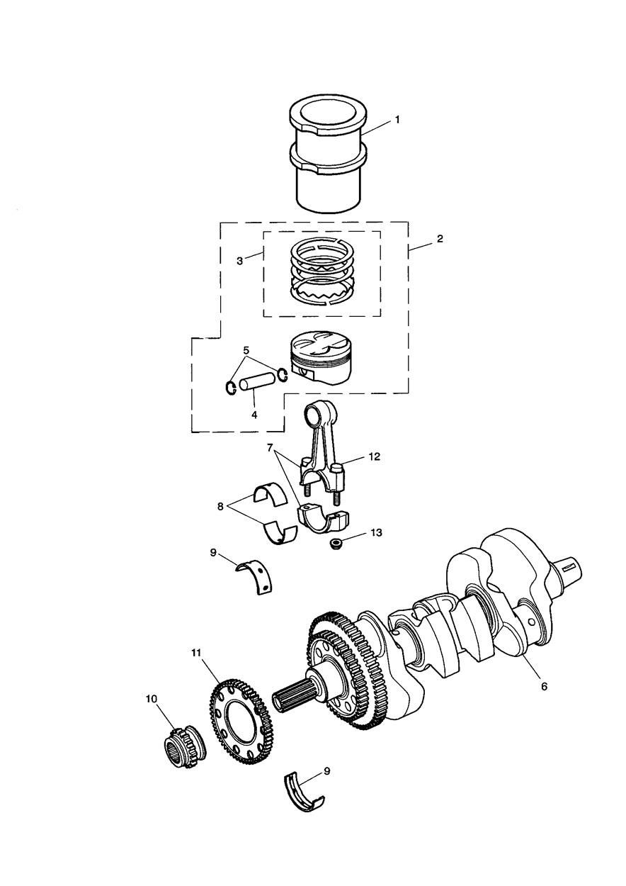 VILEBREQUIN BIELLES PISTONS ET DOUILLES POUR TIGER 2006