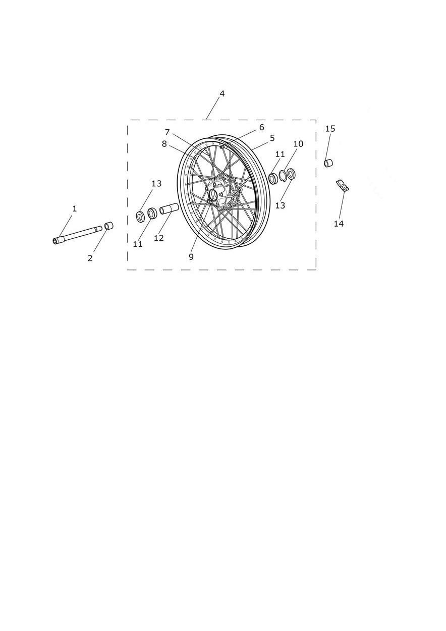 ROUE AVANT A RAYONS POUR TIGER EXPLORER ABS A1 2012