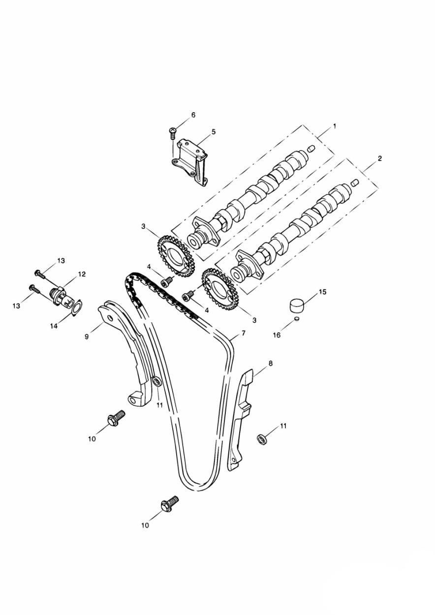 ARBRE A CAMES ET DISTRIBUTION POUR SPRINT RS 2002