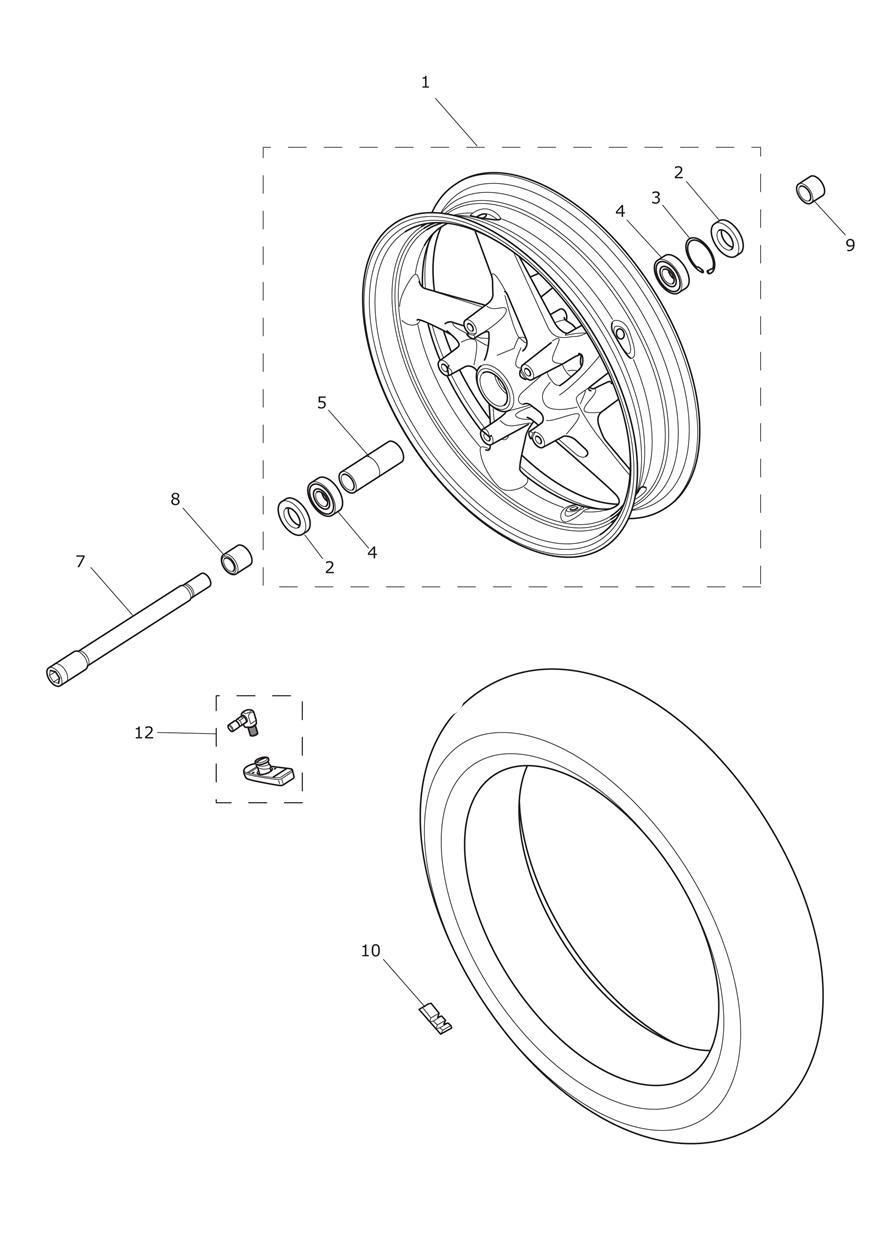 ROUE AVANT POUR TROPHY SE A1 2013