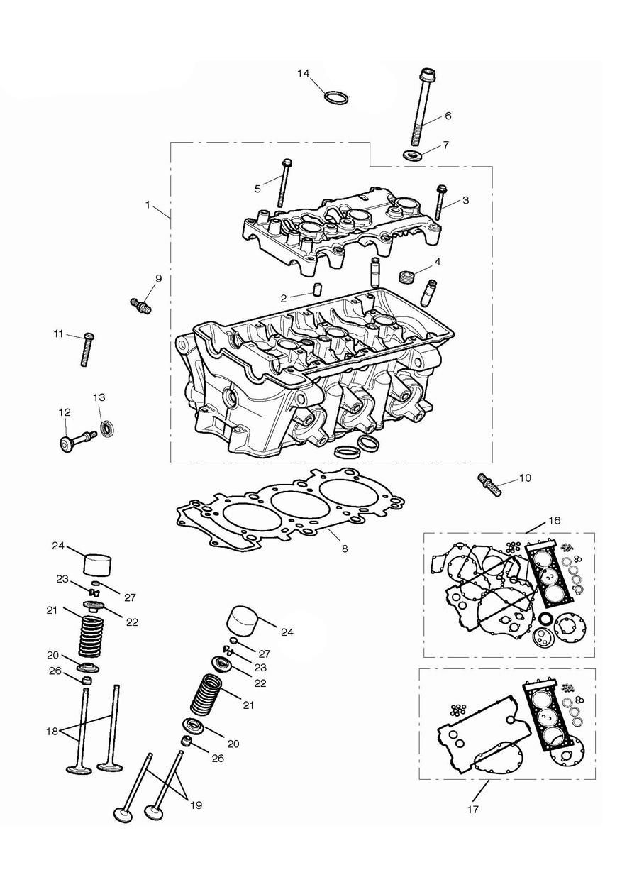 CULASSE ET SOUPAPES POUR TIGER 800XC 2011