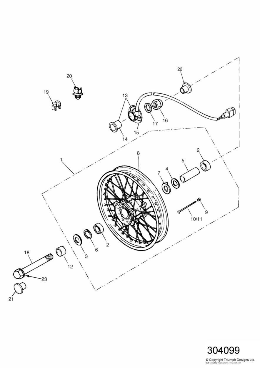 ROUE AVANT POUR TIGER 955I 2001