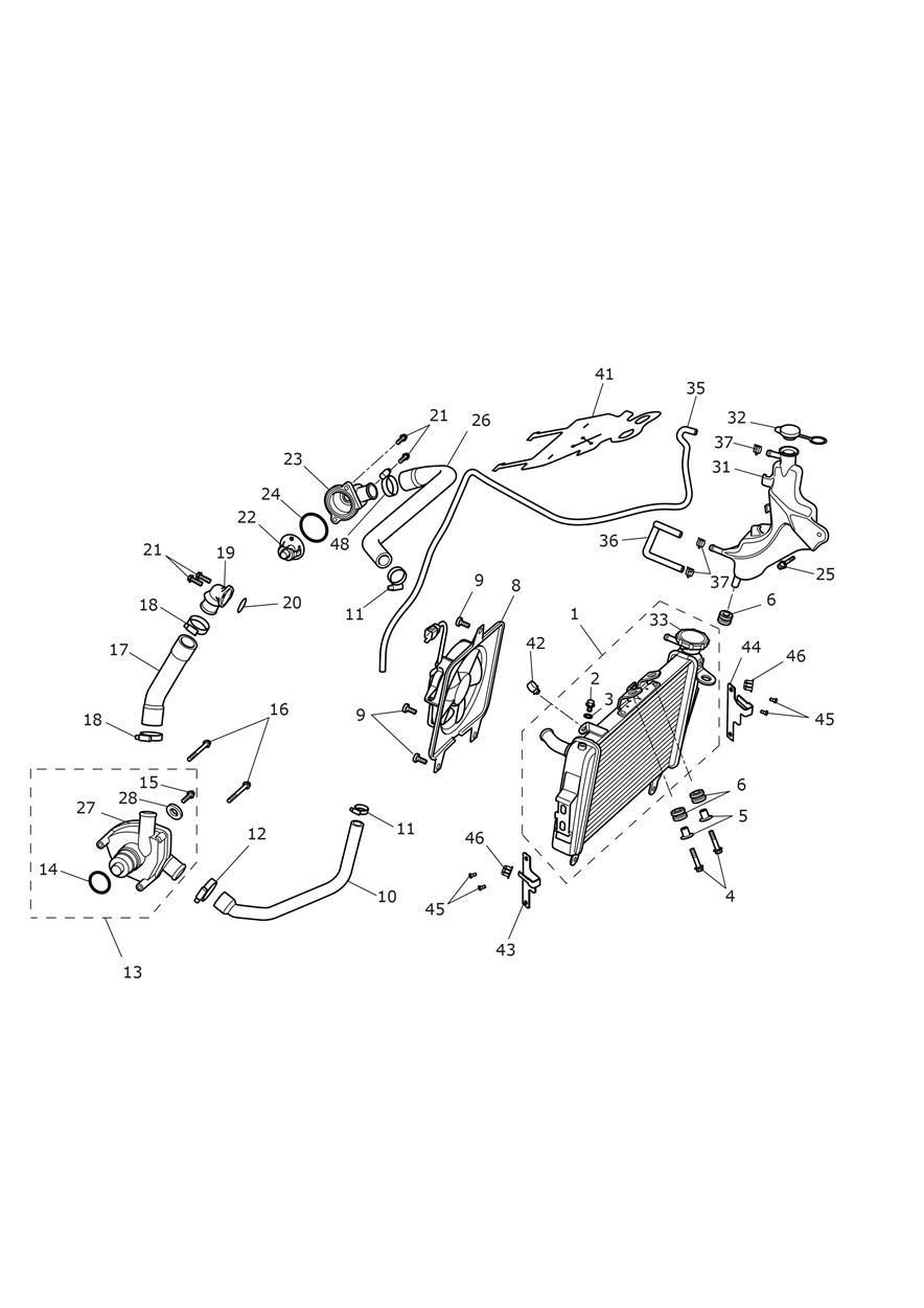 SYSTEME DE REFROIDISSEMENT POUR TIGER SPORT ABS A1 2013