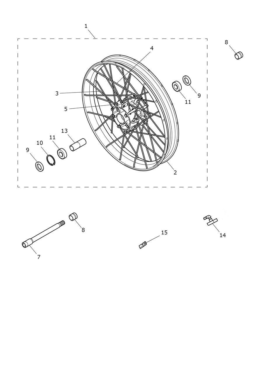 ROUE AVANT POUR TIGER 900 RALLY PRO 2024