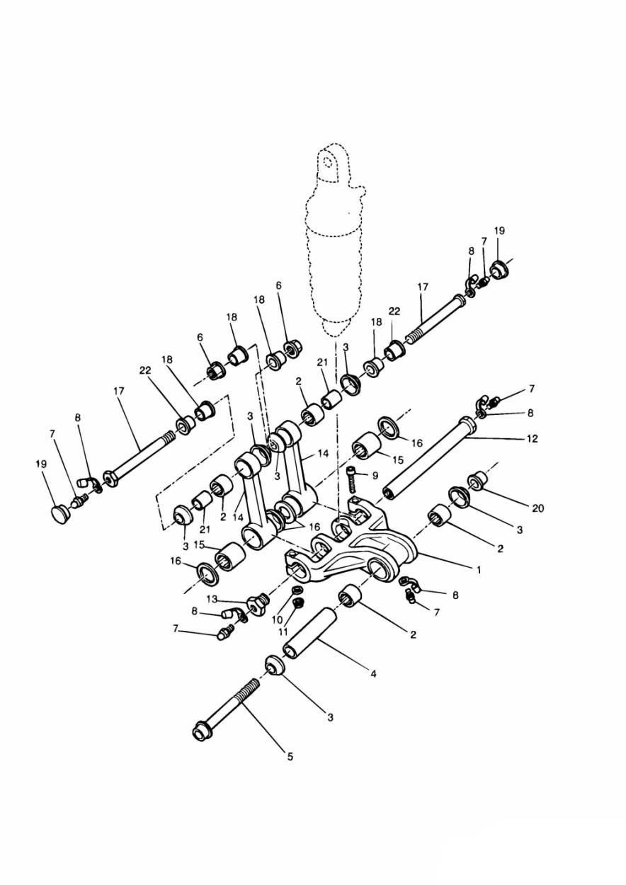 BIELLETTE DE SUSPENSION ARRIERE POUR TRIDENT 750 1991