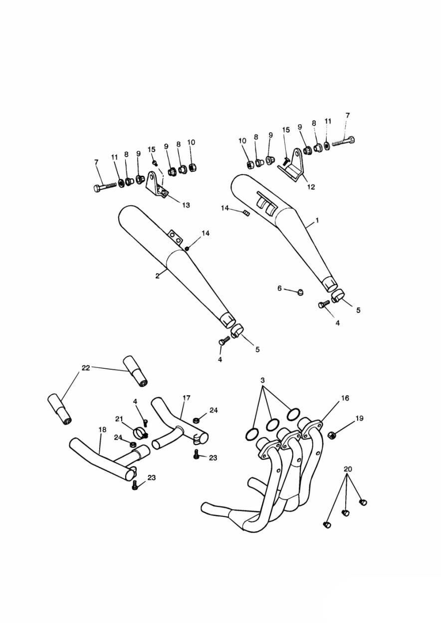 ECHAPPEMENT 29156 POUR TRIDENT 750 1991