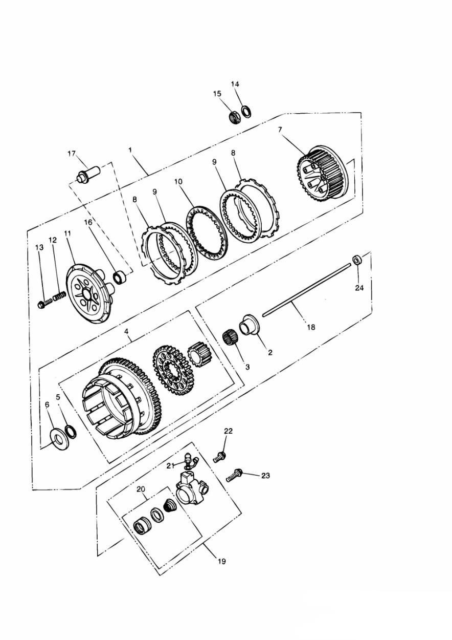 EMBRAYAGE POUR TRIDENT 750 1991