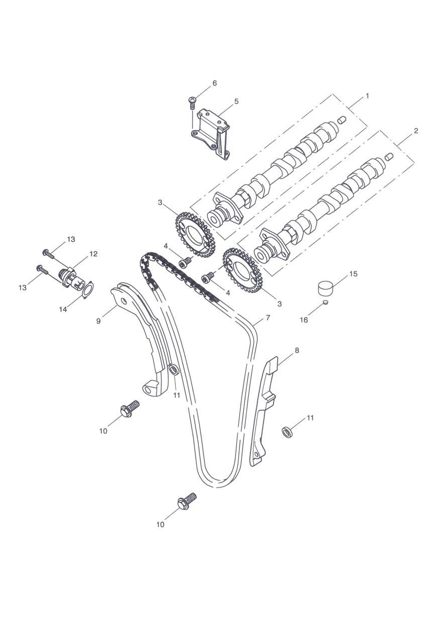 ARBRE A CAMES ET DISTRIBUTION POUR TIGER SPORT ABS A1 2013