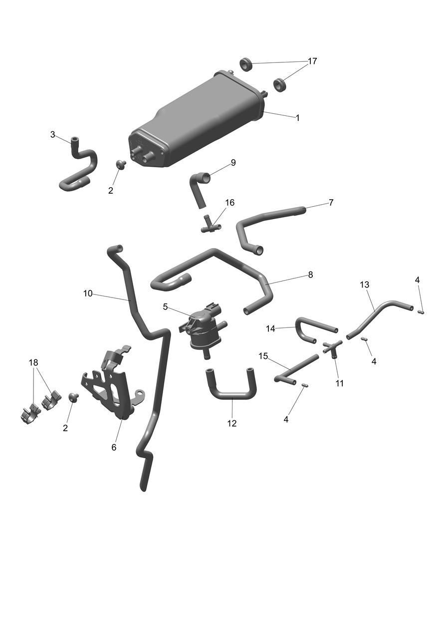 SYSTEME DE CONTROLE DES EMISSIONS EVAPORATIVES POUR TIGER SPORT 800 2025