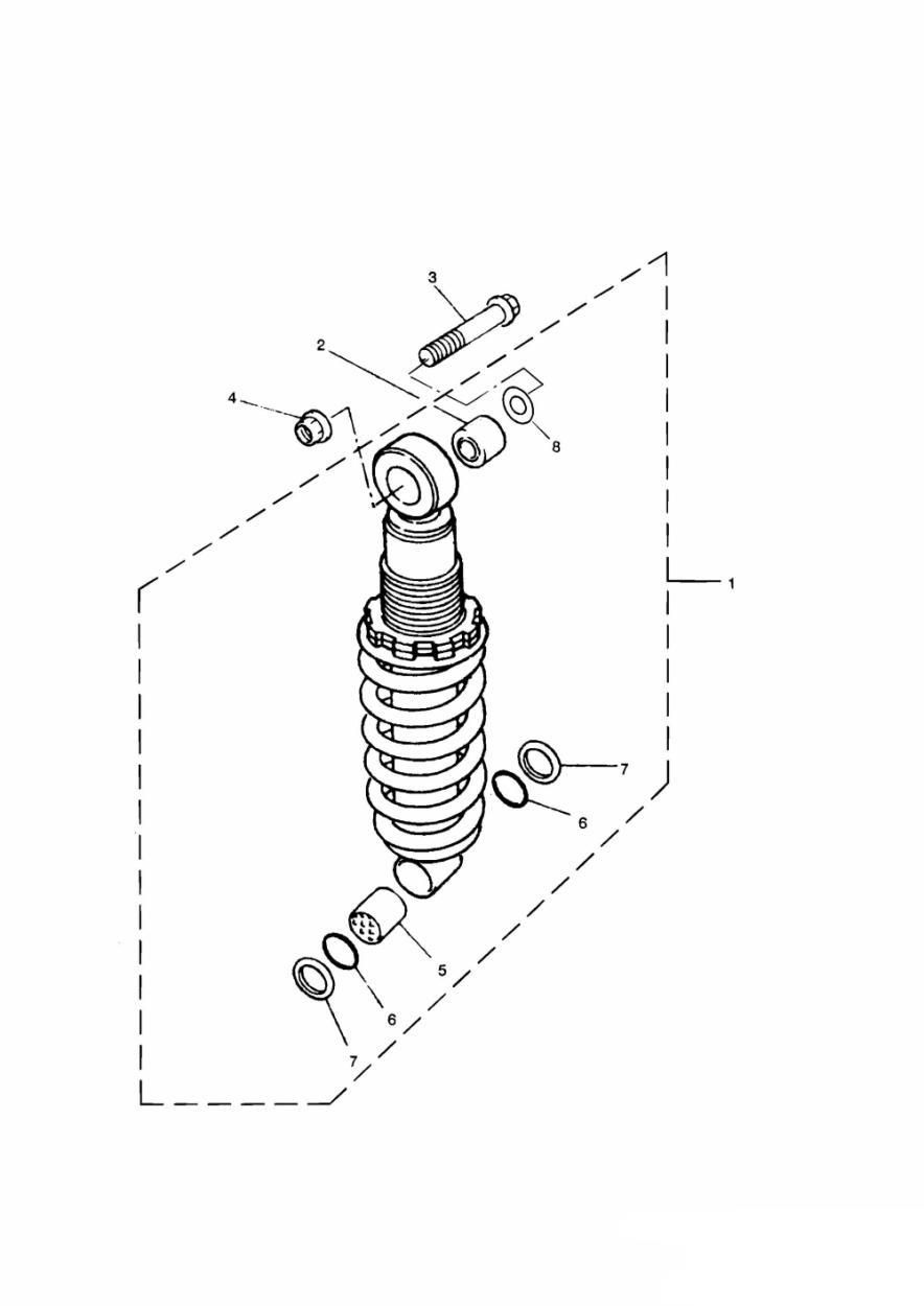 SUSPENSION ARRIERE TOUS VIN 9082 ET TOUS 750CM POUR TRIDENT 750 1991