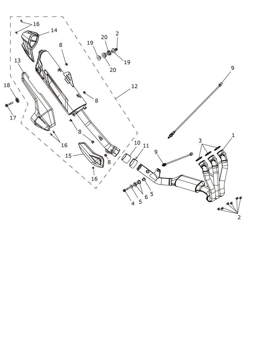 ECHAPPEMENT POUR TIGER 900 GT 2024