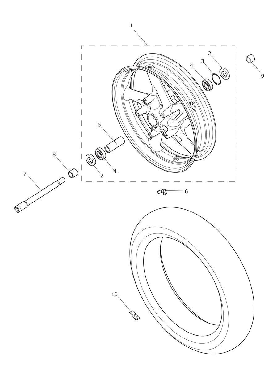 ROUE AVANT POUR TROPHY A1 2013