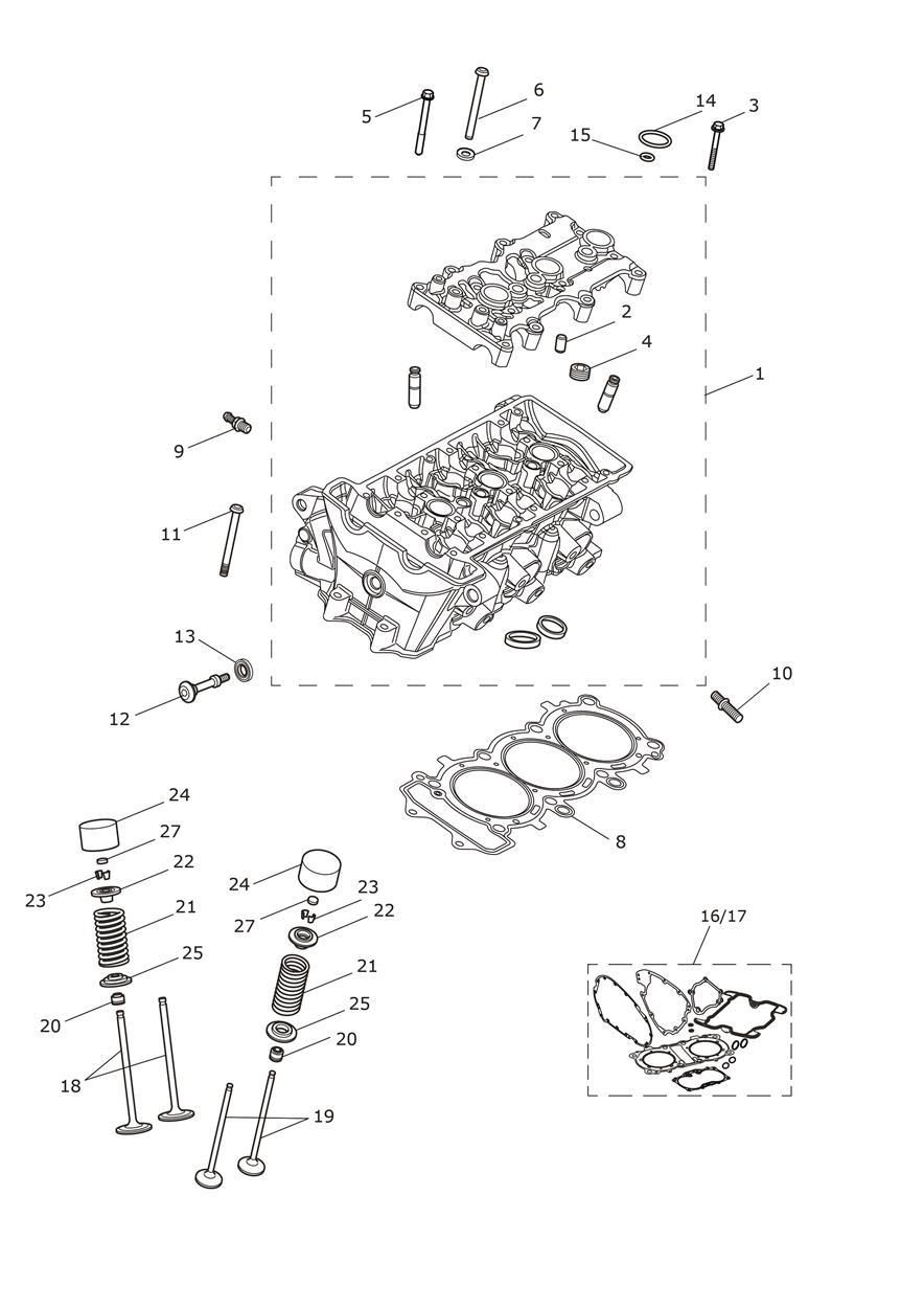 CULASSE ET SOUPAPES POUR TIGER SPORT 800 2025