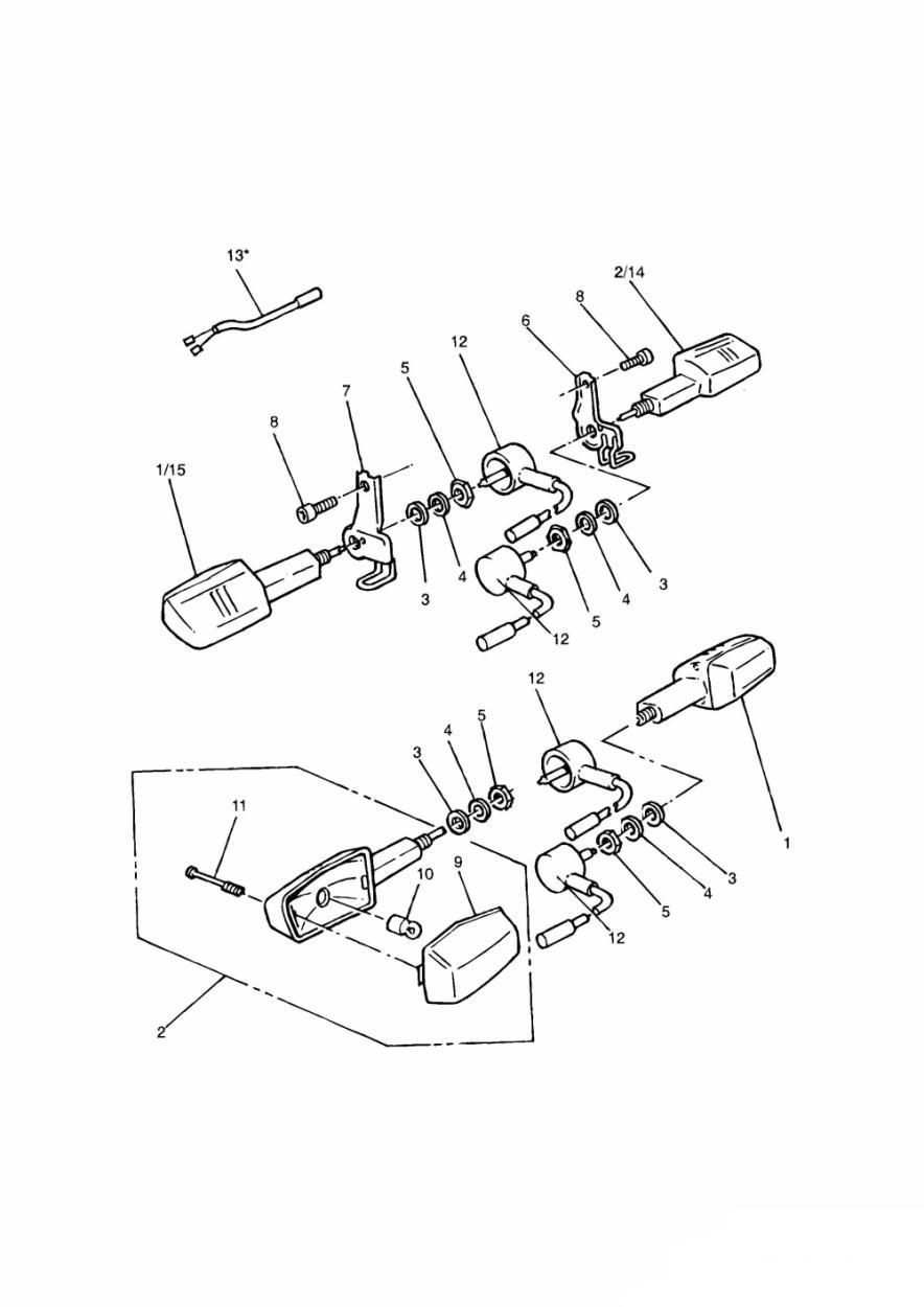 CLIGNOTANTS POUR TRIDENT 750 1991