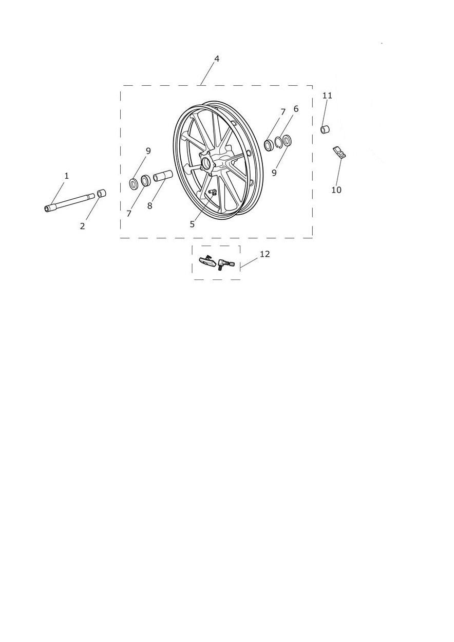 ROUE AVANT MOULEE POUR TIGER EXPLORER ABS A1 2012