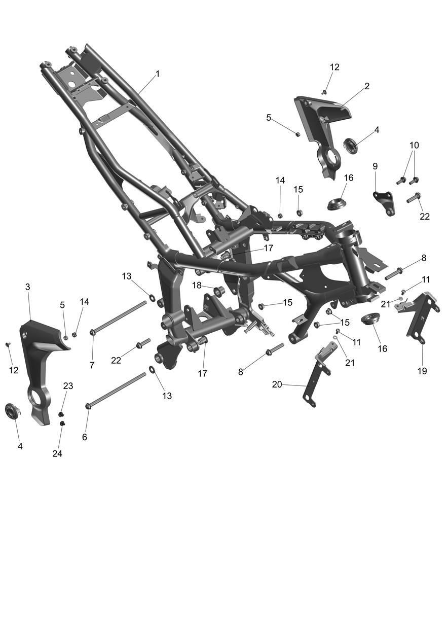 CADRE PRINCIPAL POUR TIGER SPORT 800 2025