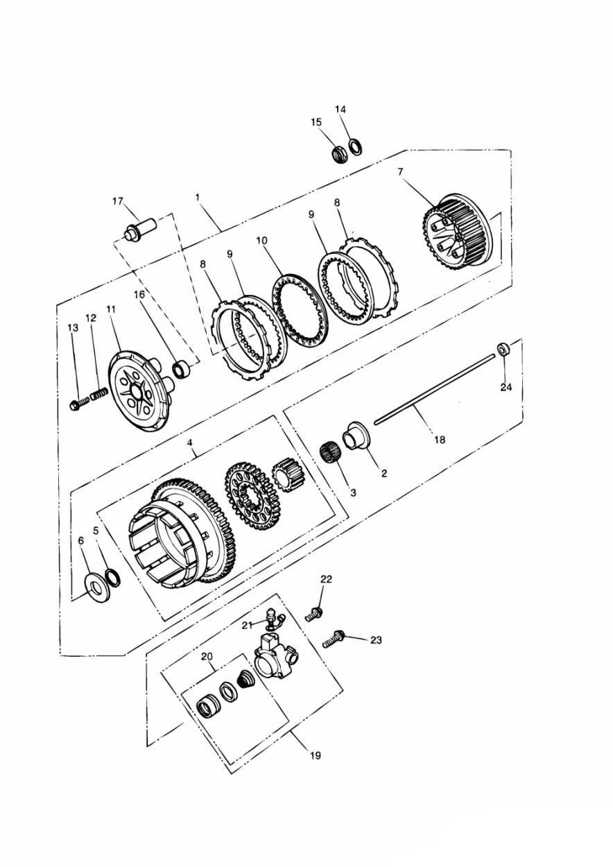 EMBRAYAGE POUR TROPHY 1200 1991